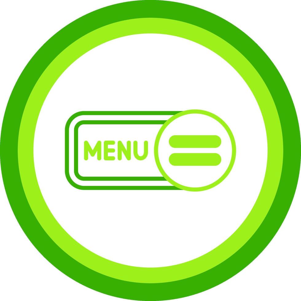 Menu Green Tone Circle Icon vector
