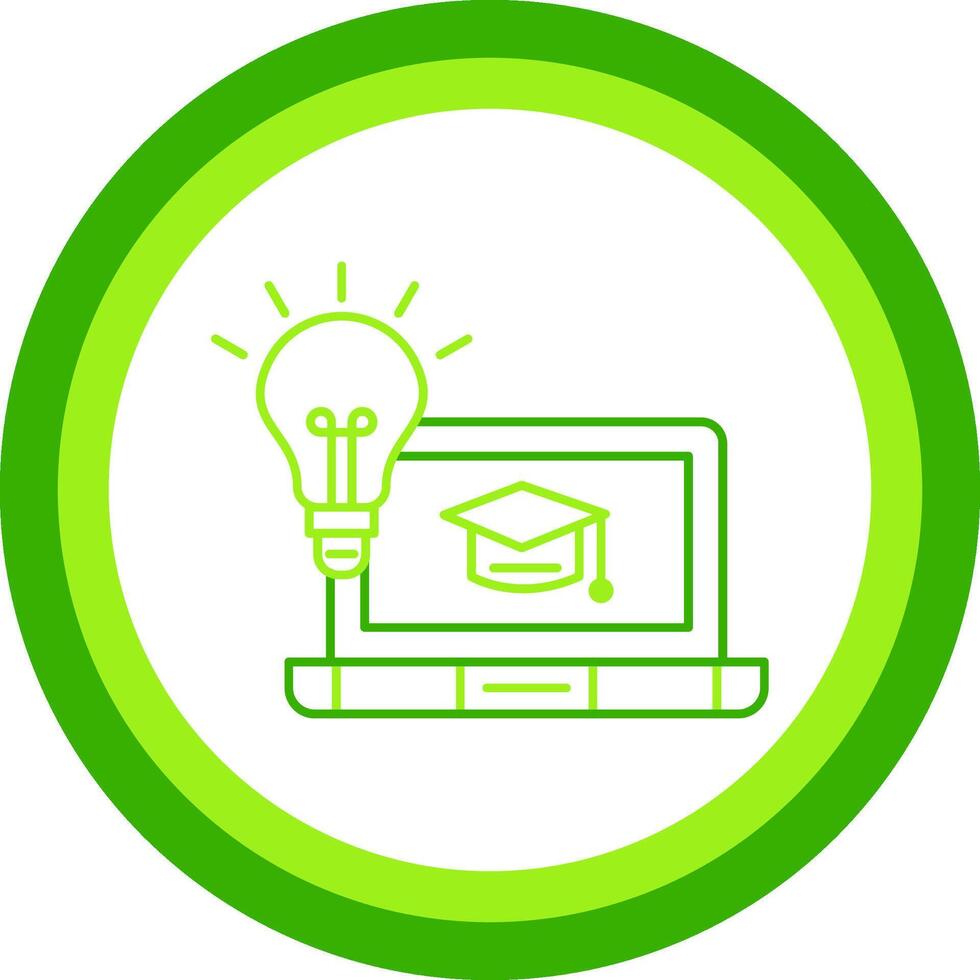 onGreen Tone Circle tuition Green Tone Circle Icon vector