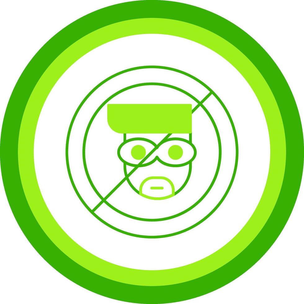 Anti Theft Green Tone Circle Icon vector