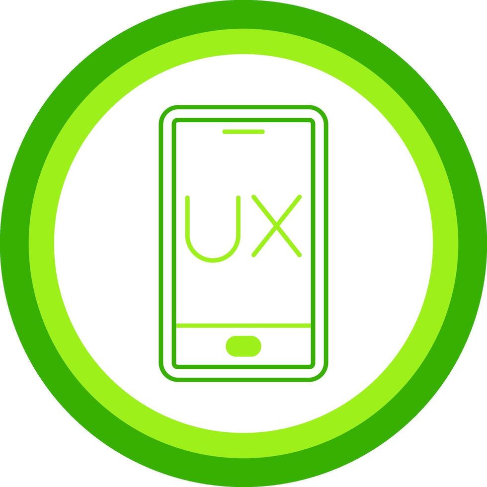 Ux Design Green Tone Circle Icon vector