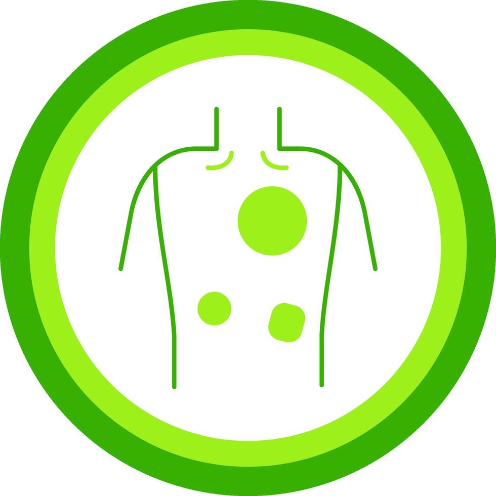 Eczema Green Tone Circle Icon vector