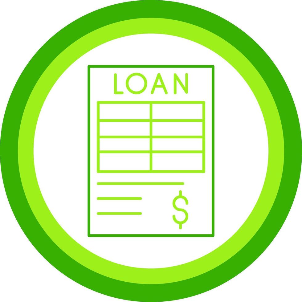 Loan Green Tone Circle Icon vector