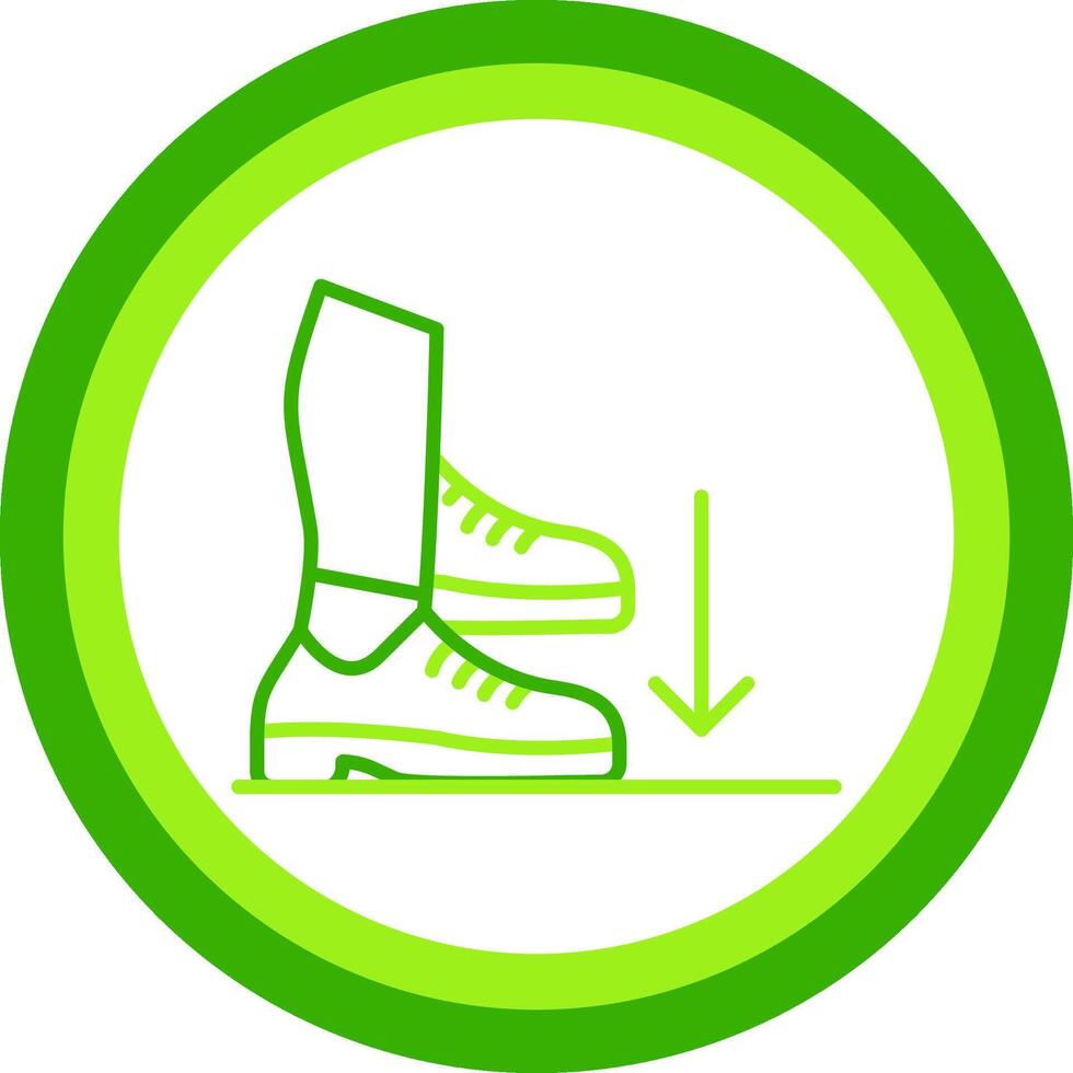 Stamp Green Tone Circle Icon vector