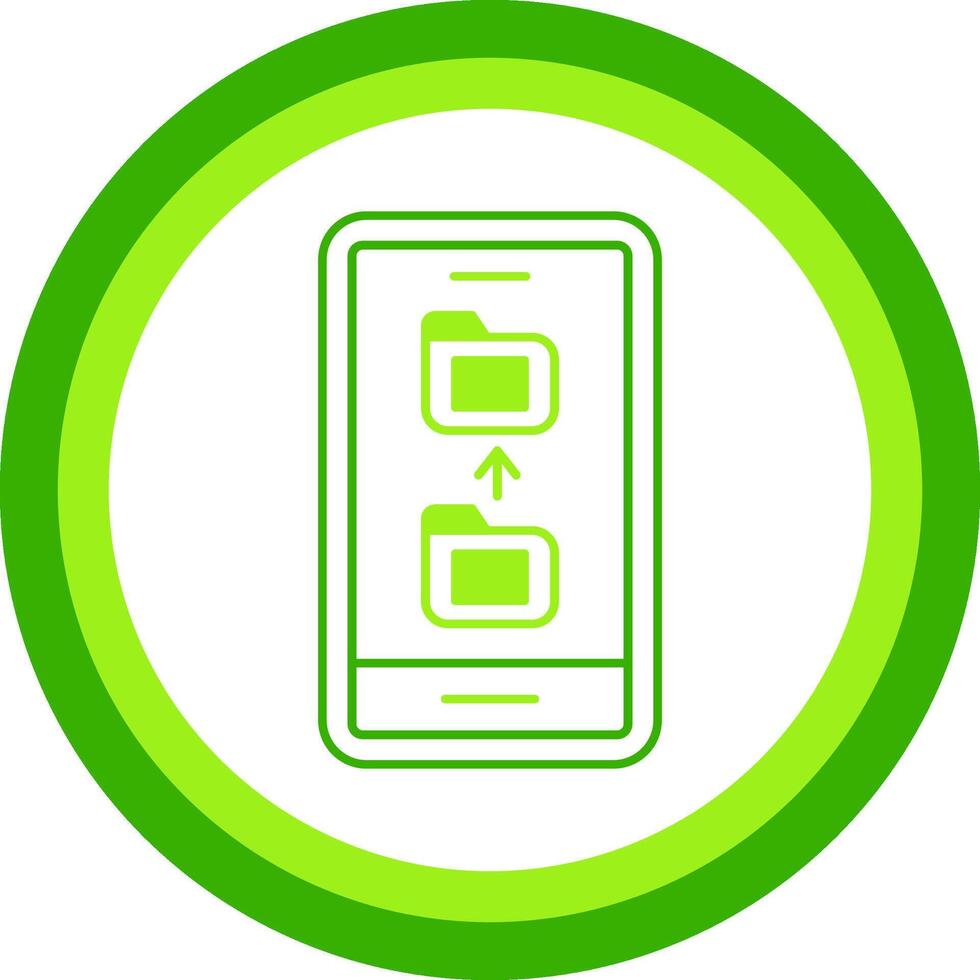 Files Exchange Green Tone Circle Icon vector