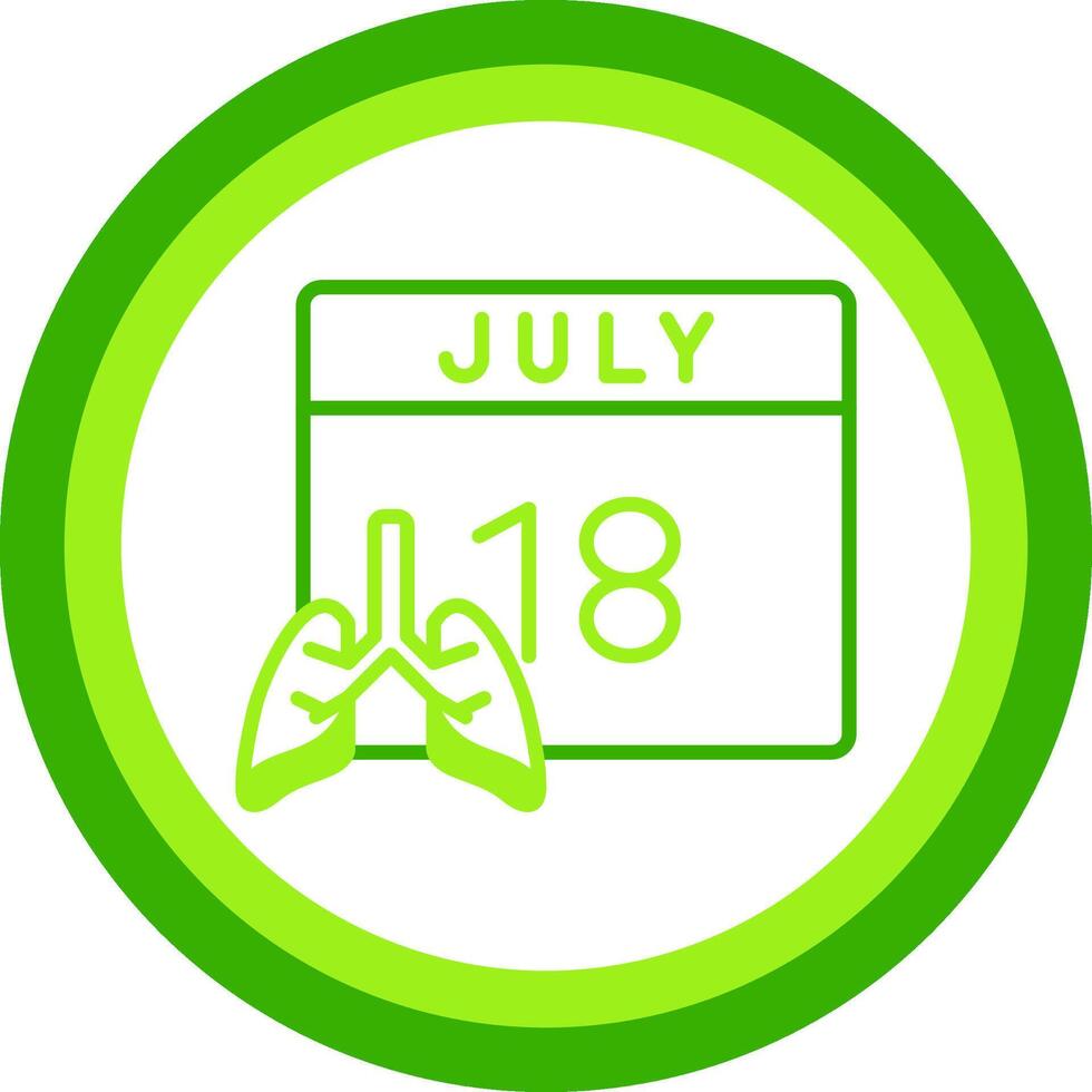Tuberculosis Day Green Tone Circle Icon vector