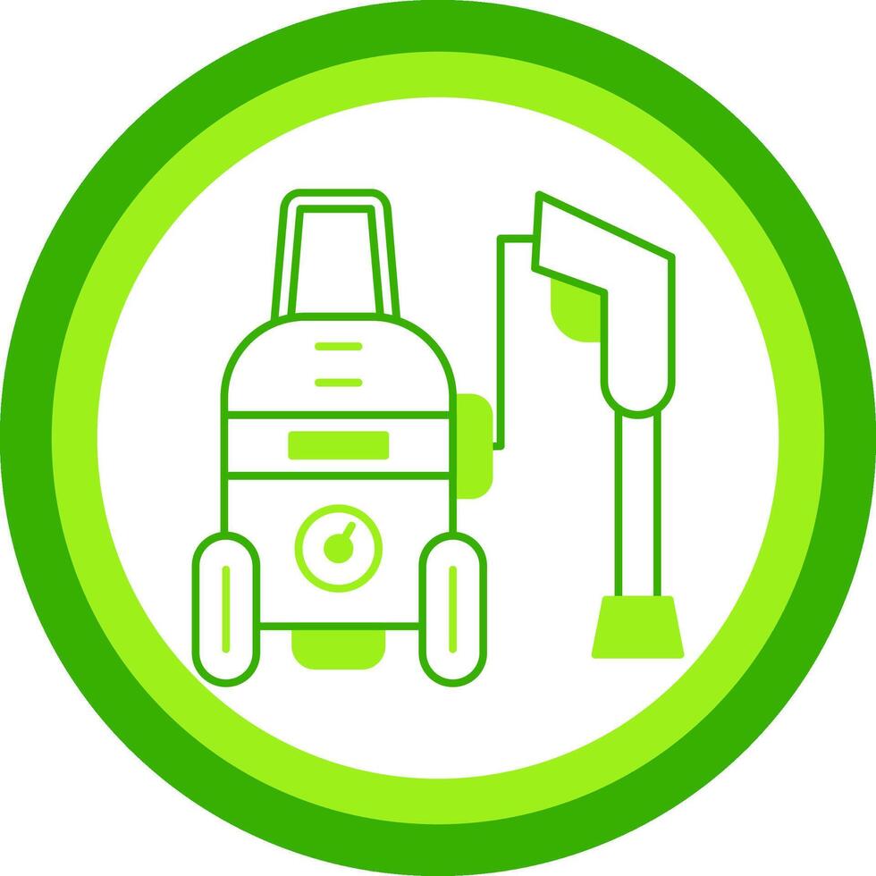 Power Wash Green Tone Circle Icon vector
