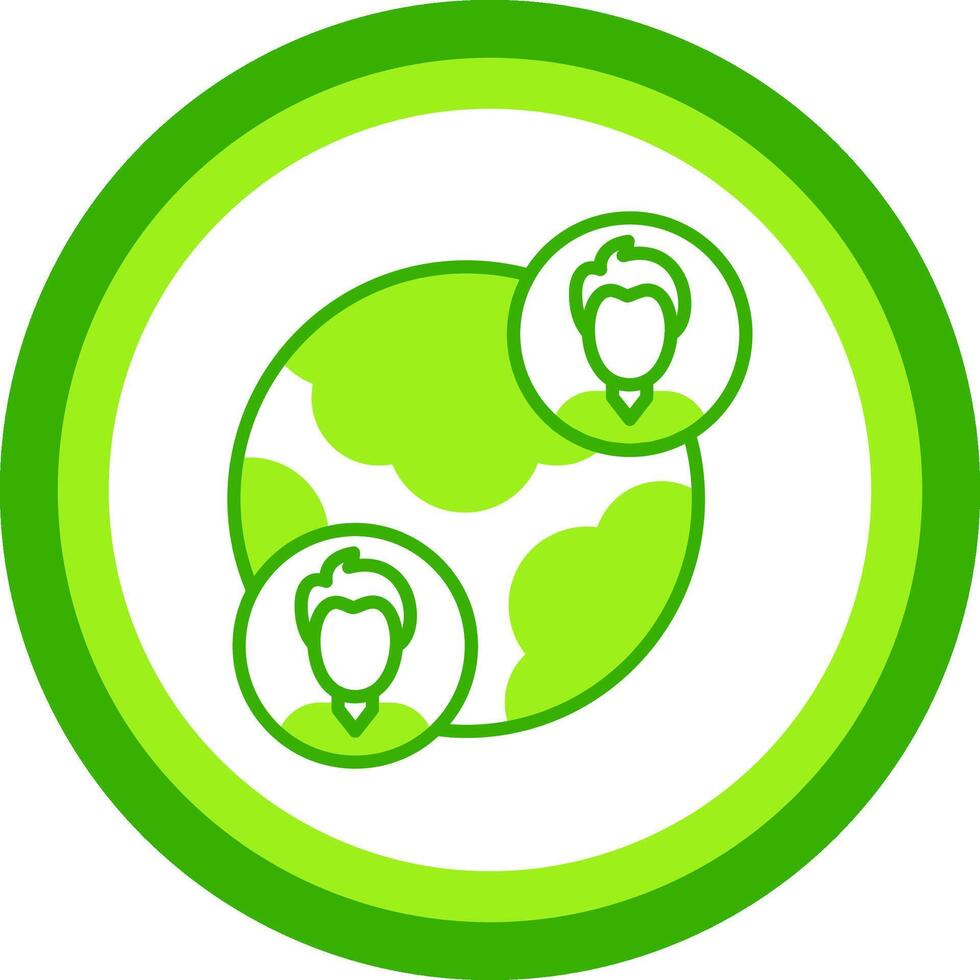 Remote Job Green Tone Circle Icon vector