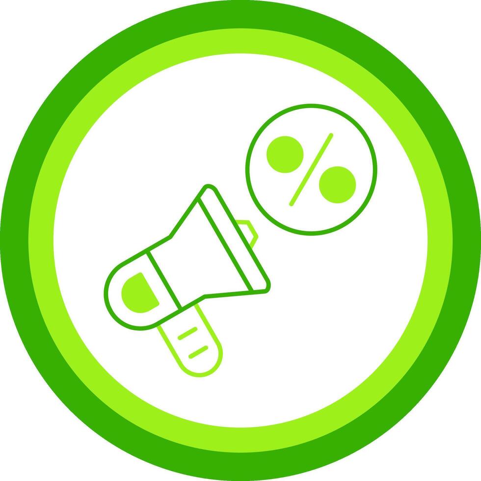 Promotion Green Tone Circle Icon vector