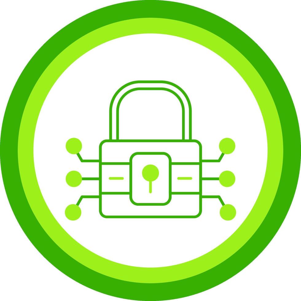 Lock Green Tone Circle Icon vector