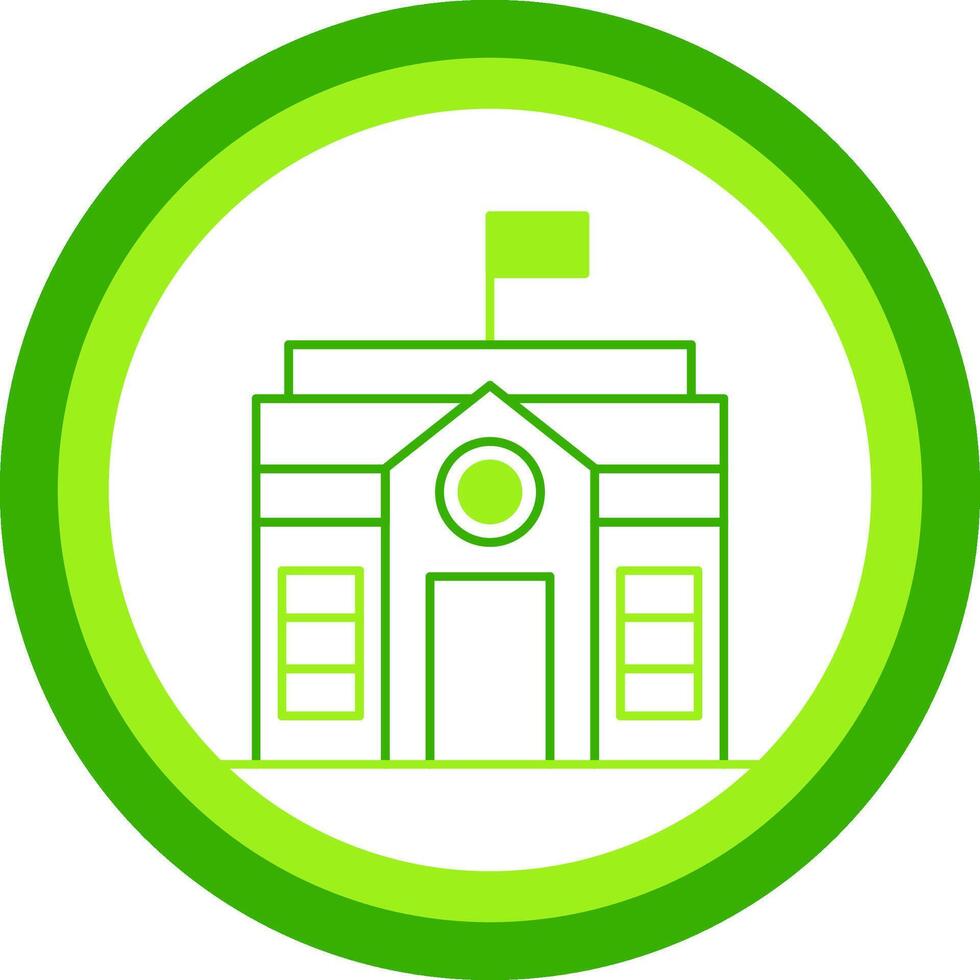 School Green Tone Circle Icon vector