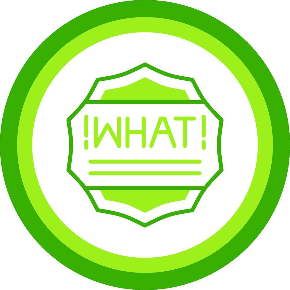 What Green Tone Circle Icon vector