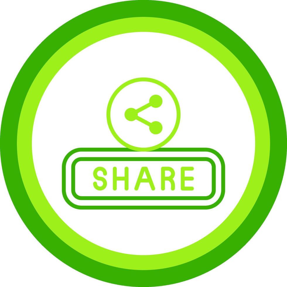 Share Green Tone Circle Icon vector