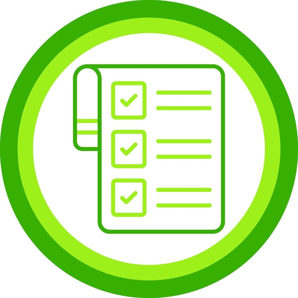 Checklist Green Tone Circle Icon vector