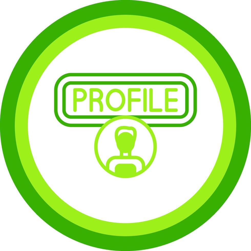 User Profile Green Tone Circle Icon vector