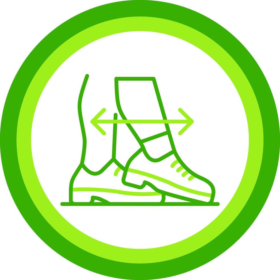 Touch Green Tone Circle Icon vector