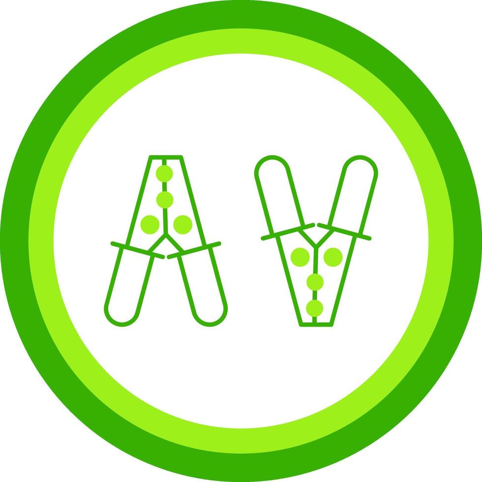 Jumper Green Tone Circle Icon vector