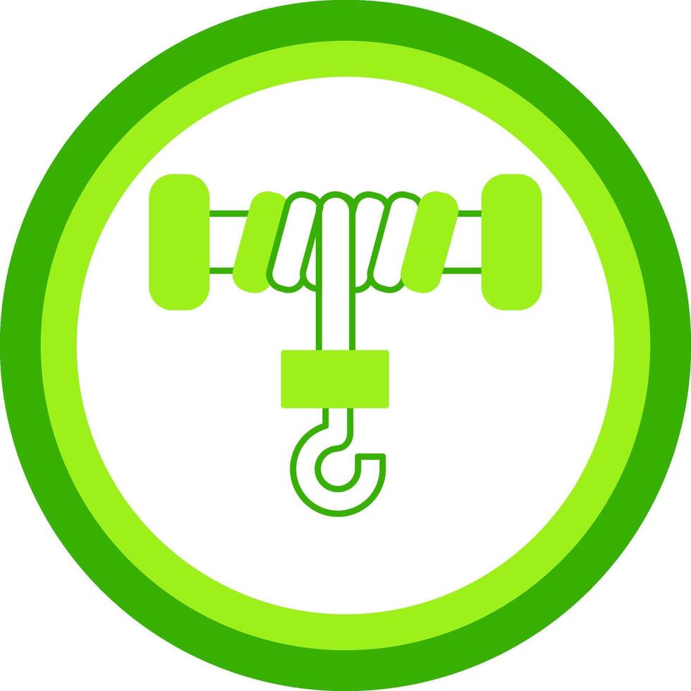Hoist Green Tone Circle Icon vector