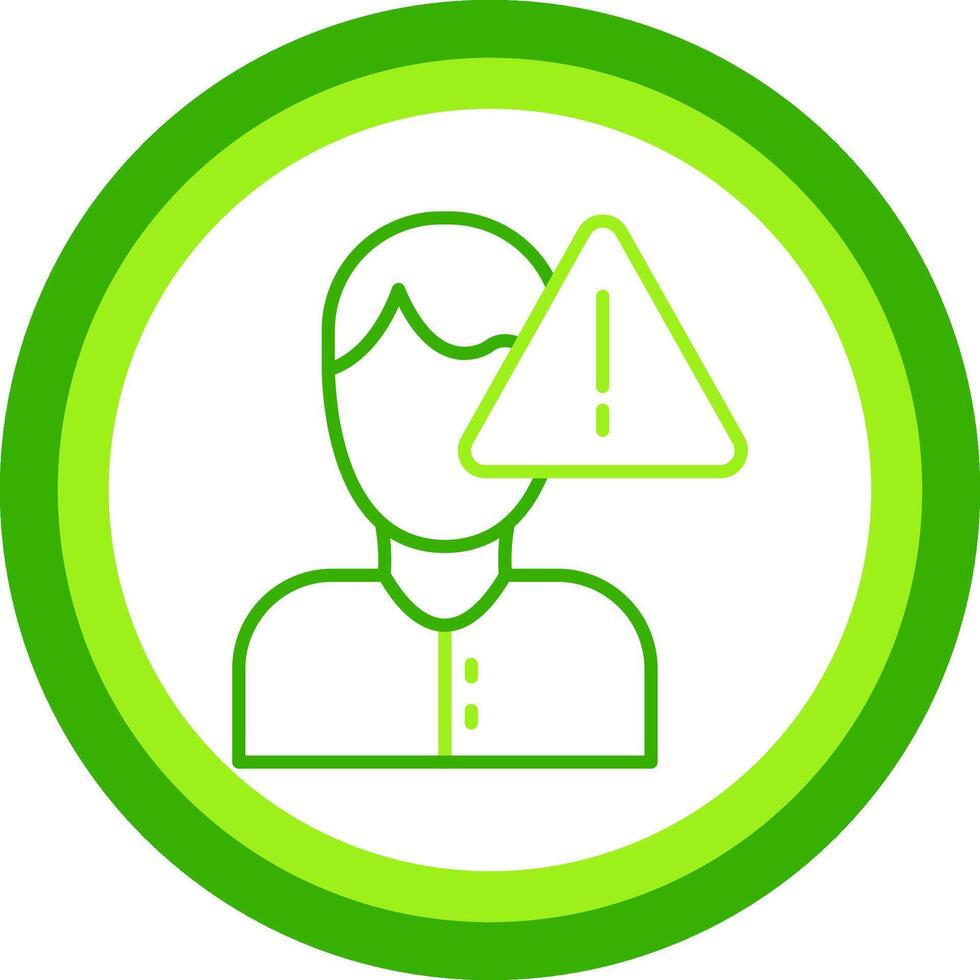 Danger Green Tone Circle Icon vector