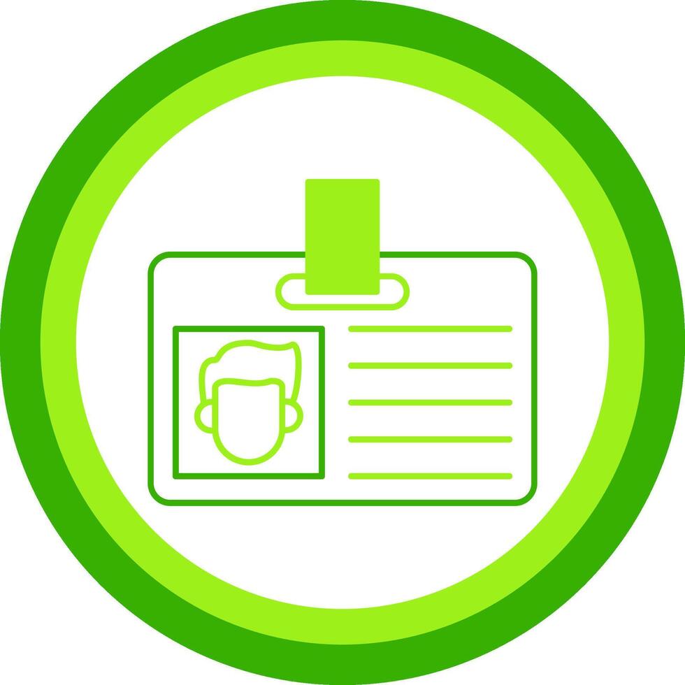 Student Card Green Tone Circle Icon vector