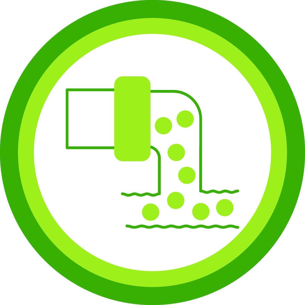 Sewage Green Tone Circle Icon vector