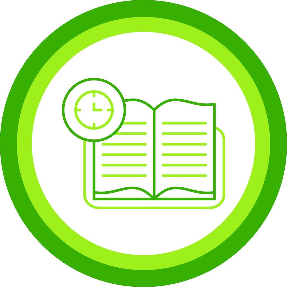 Continuous Learning Green Tone Circle Icon vector