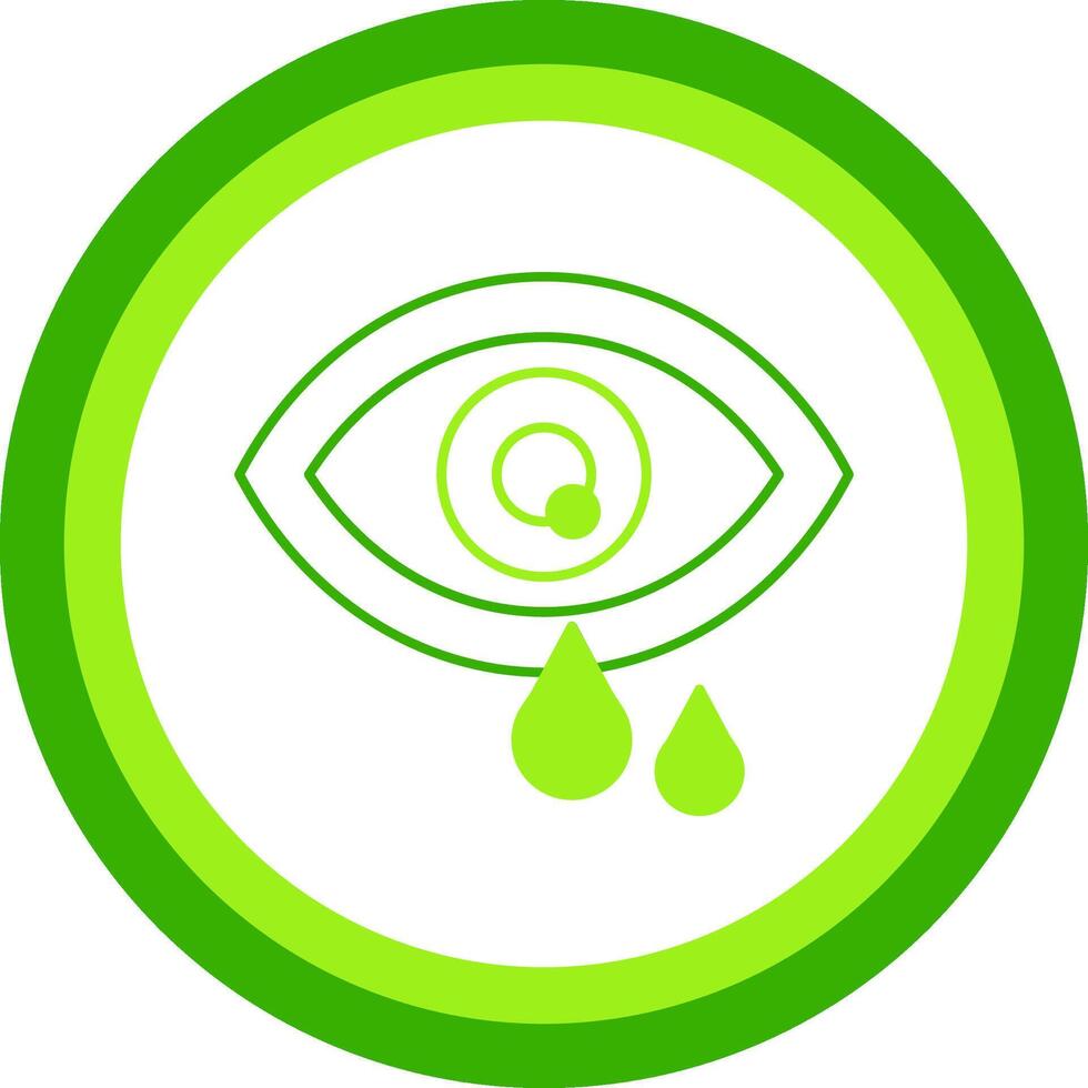 Eye Green Tone Circle Icon vector