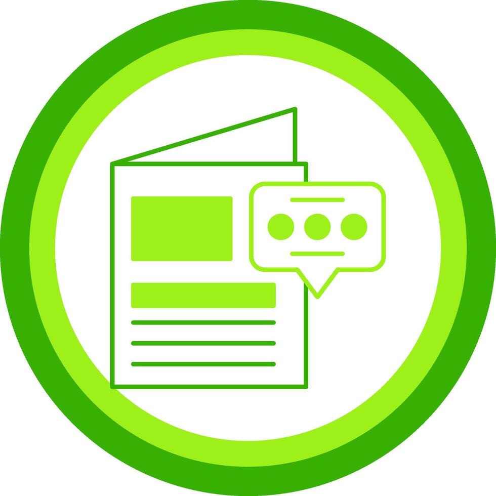 Brochure Green Tone Circle Icon vector