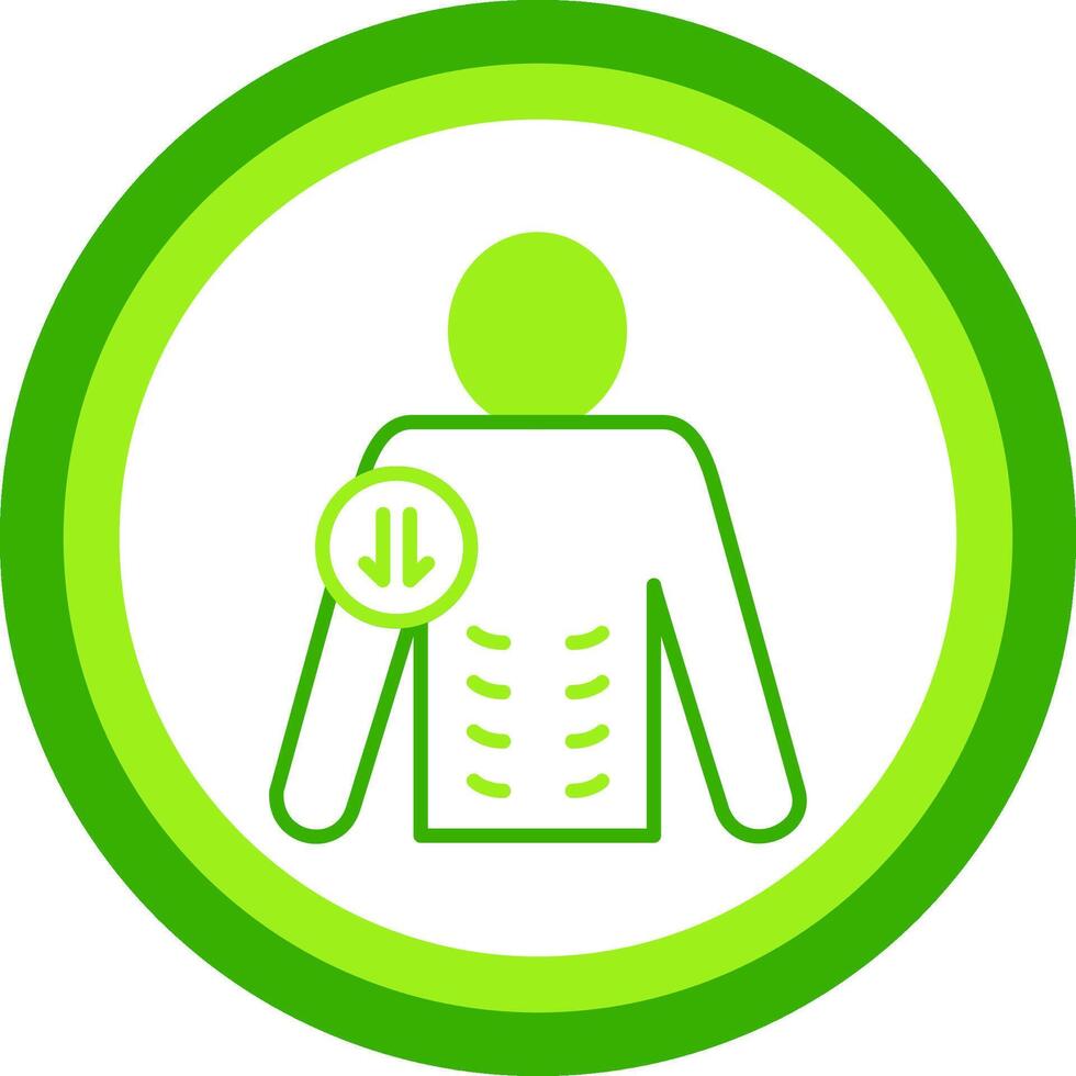 Weight Loss Green Tone Circle Icon vector