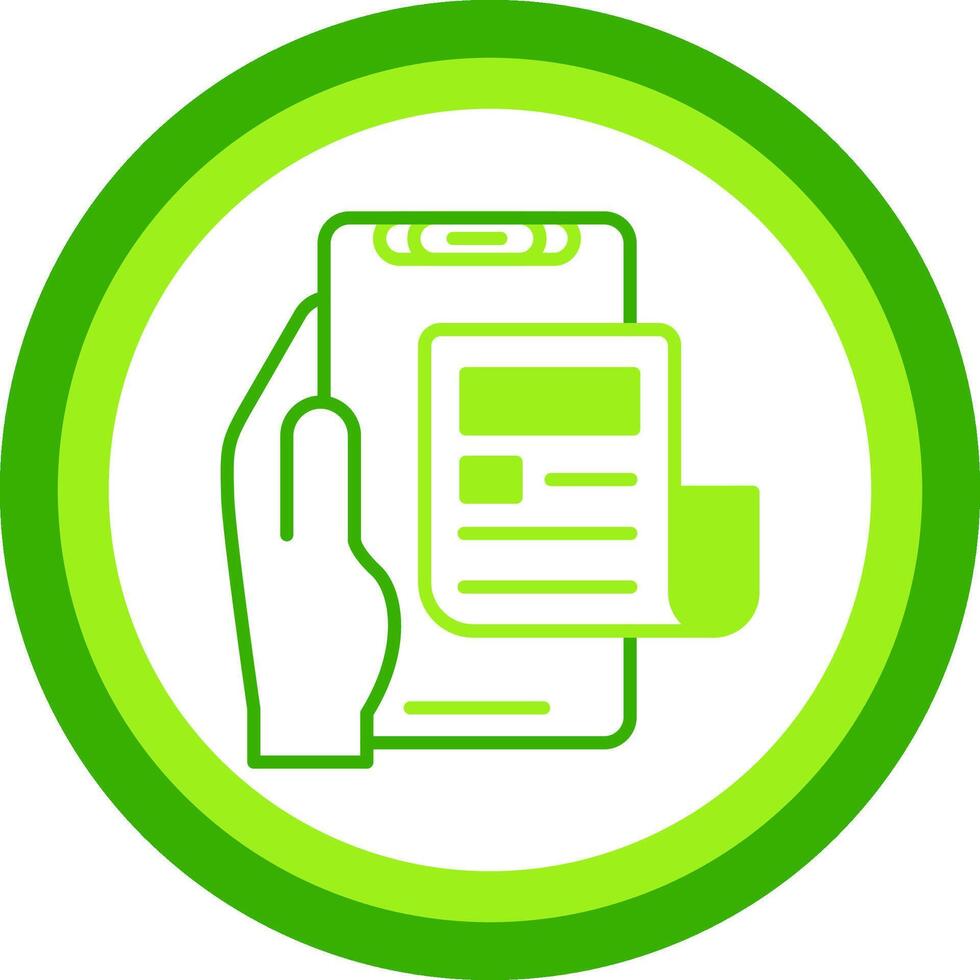 News Green Tone Circle Icon vector