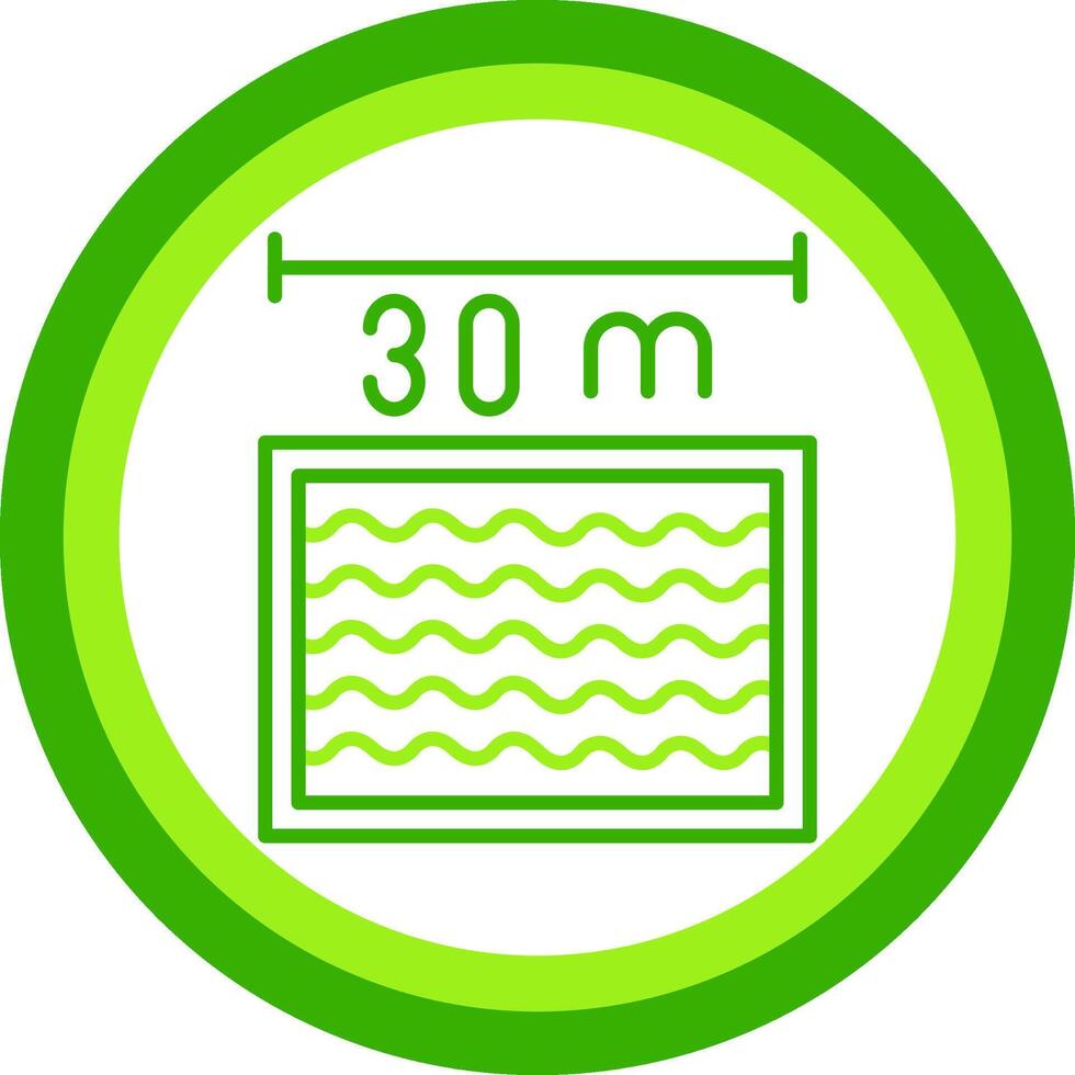 Distance Green Tone Circle Icon vector