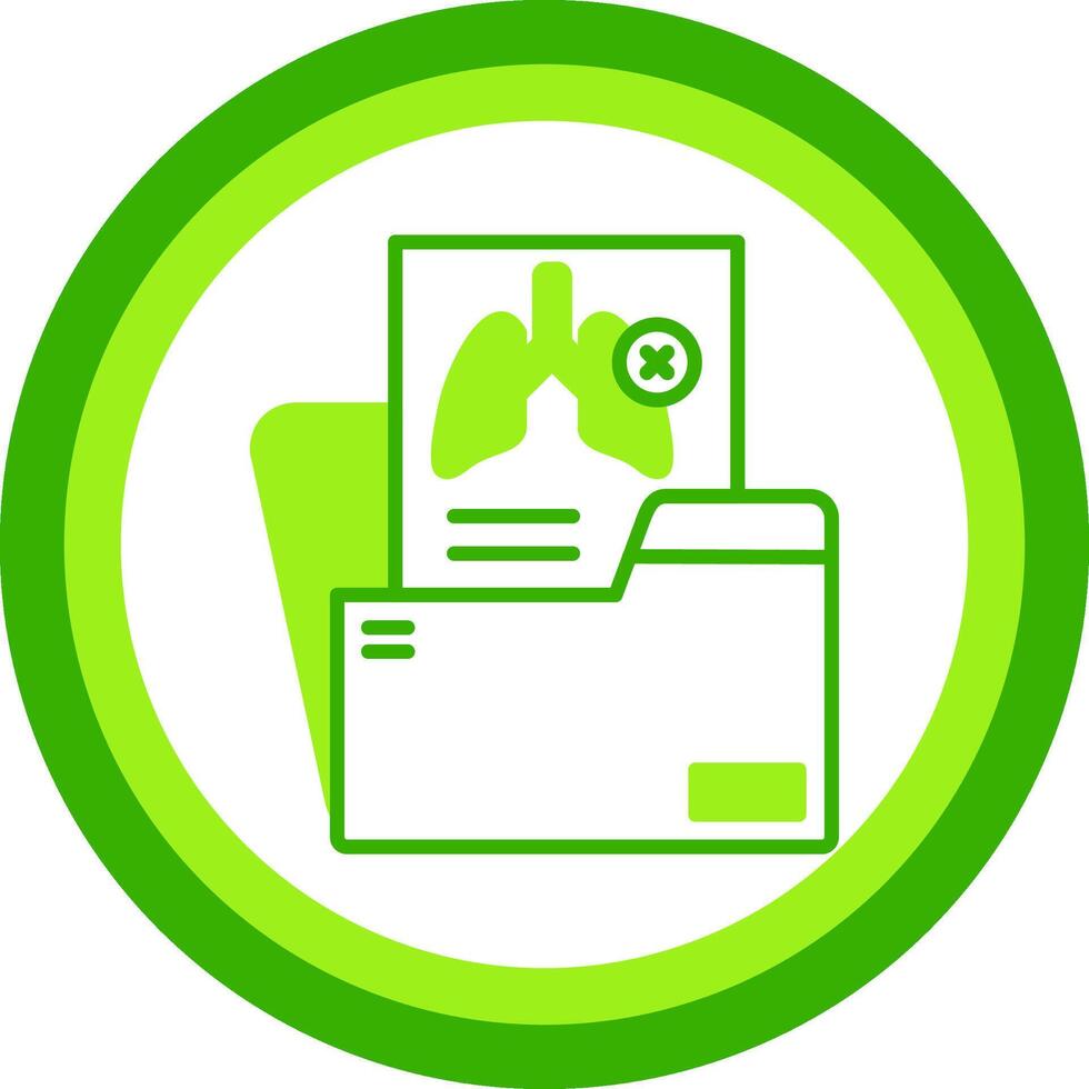 Tuberculosis Folder Green Tone Circle Icon vector
