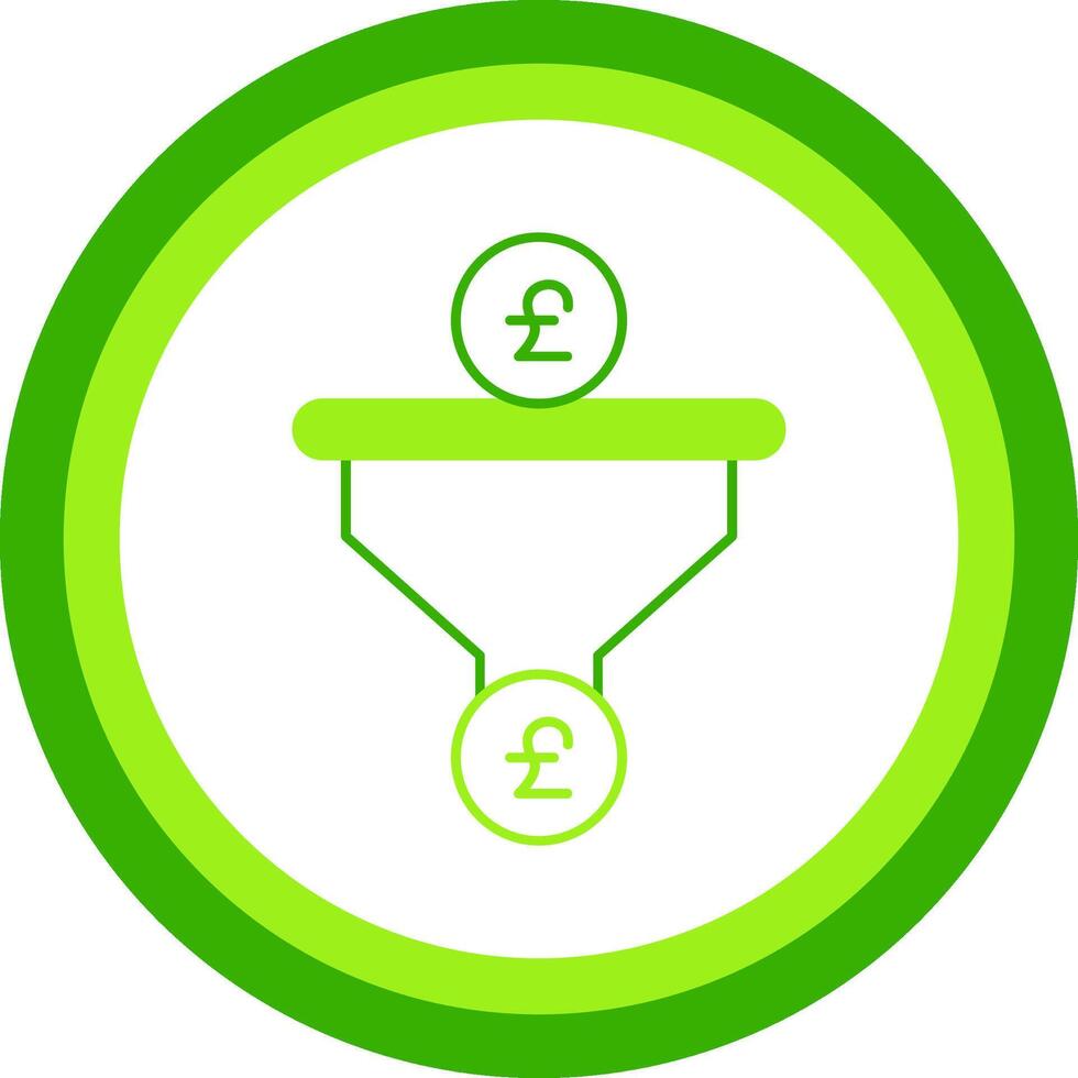 Sales PipeGreen Tone Circle Green Tone Circle Icon vector