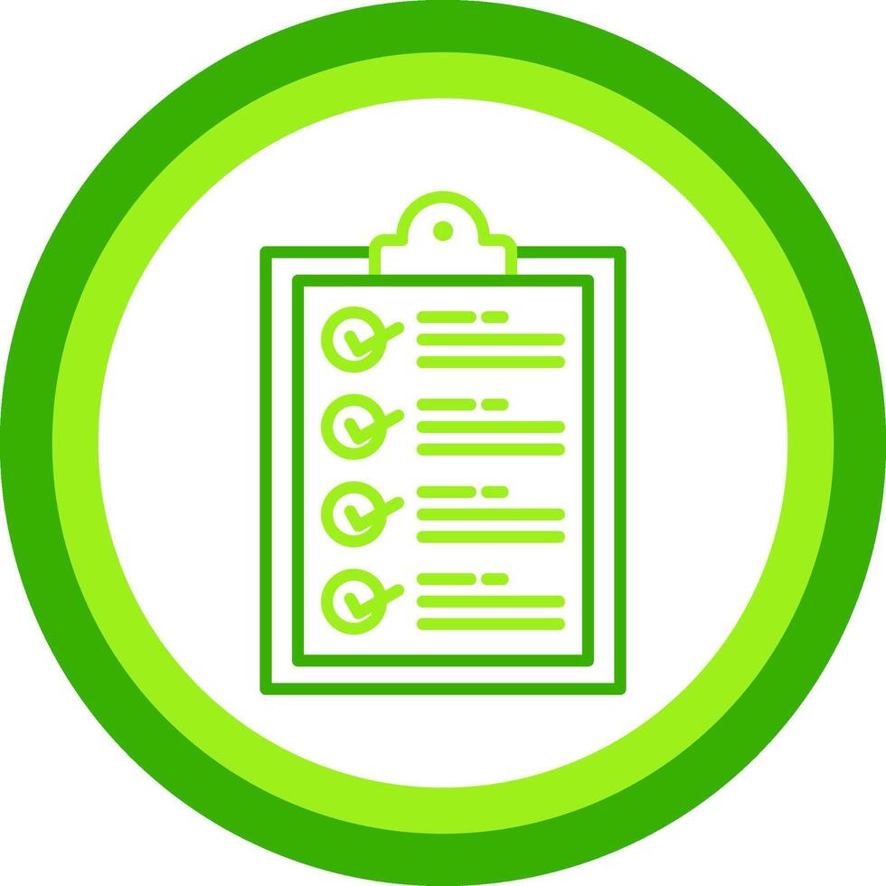 Checklist Green Tone Circle Icon vector