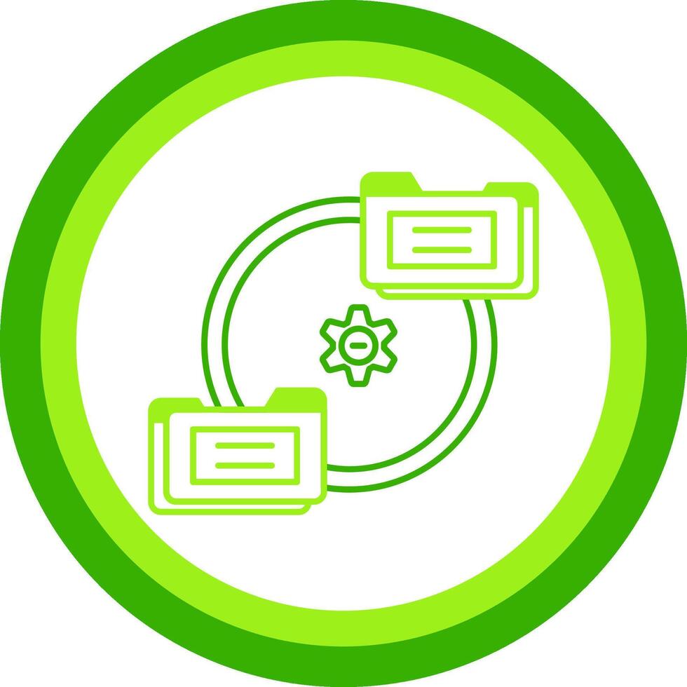 Files Exchange Green Tone Circle Icon vector