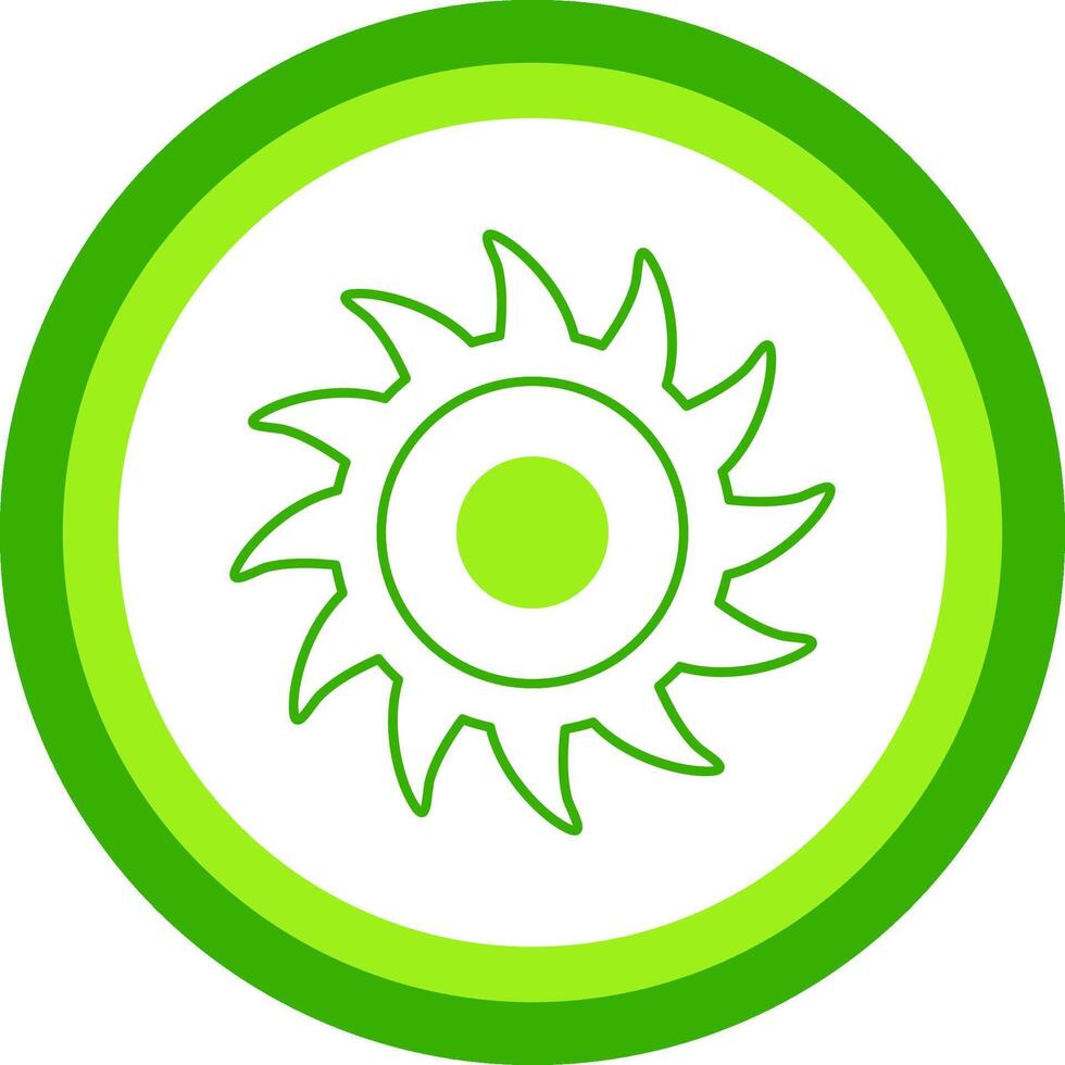Circular Saw Green Tone Circle Icon vector