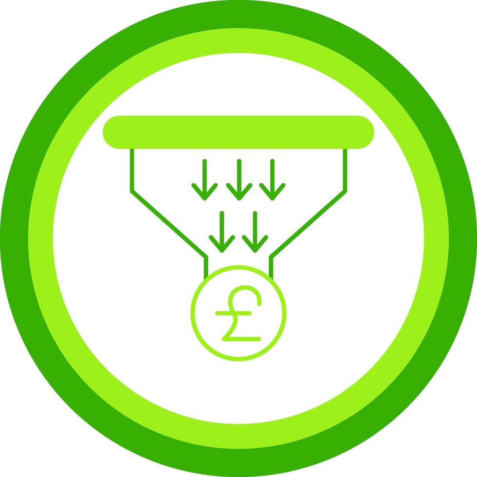 Sales PipeGreen Tone Circle Green Tone Circle Icon vector