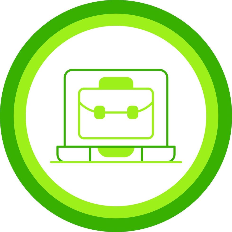 OnGreen Tone Circle Portfolio Green Tone Circle Icon vector