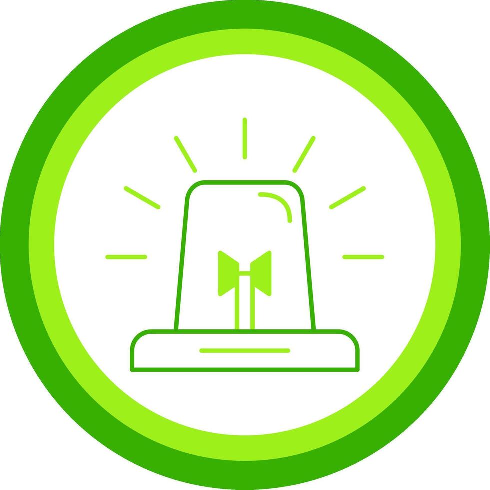 Siren Green Tone Circle Icon vector