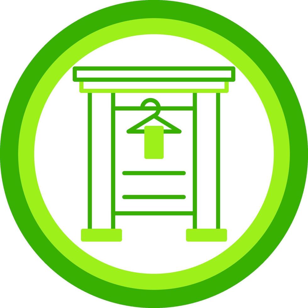 Changing Room Green Tone Circle Icon vector