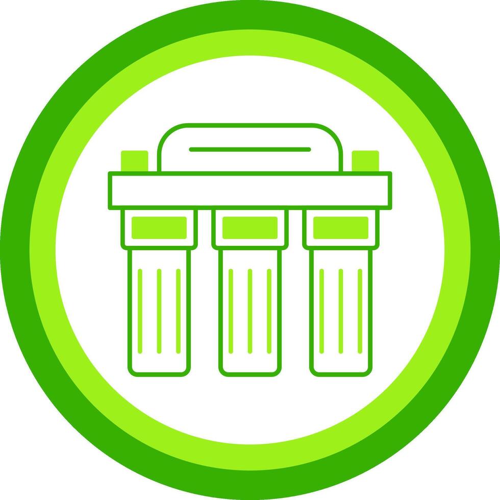 Water Filter Green Tone Circle Icon vector