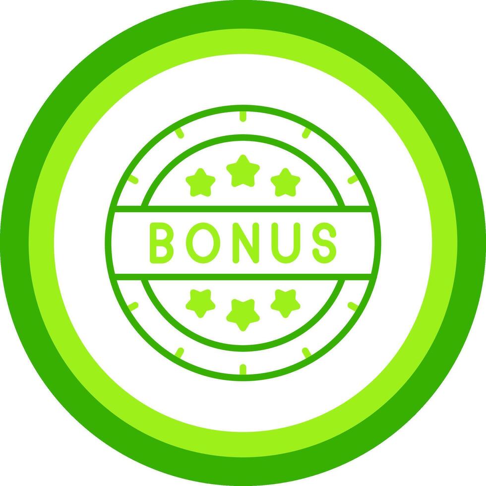 Bonus Green Tone Circle Icon vector
