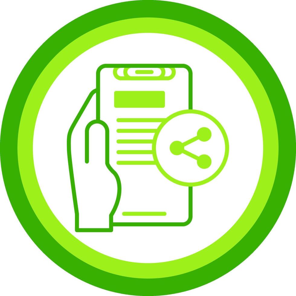 Share Green Tone Circle Icon vector