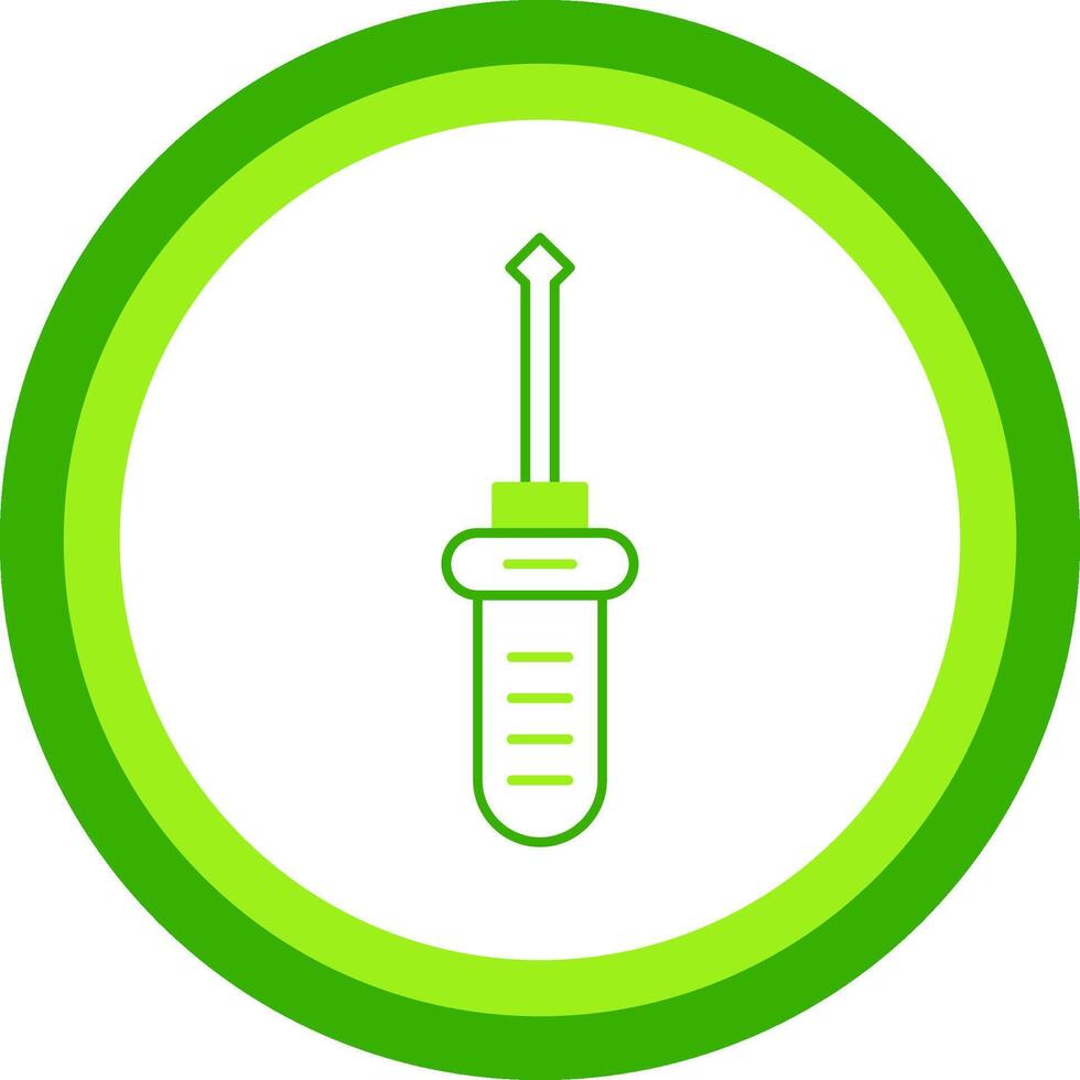 Screwdriver Green Tone Circle Icon vector