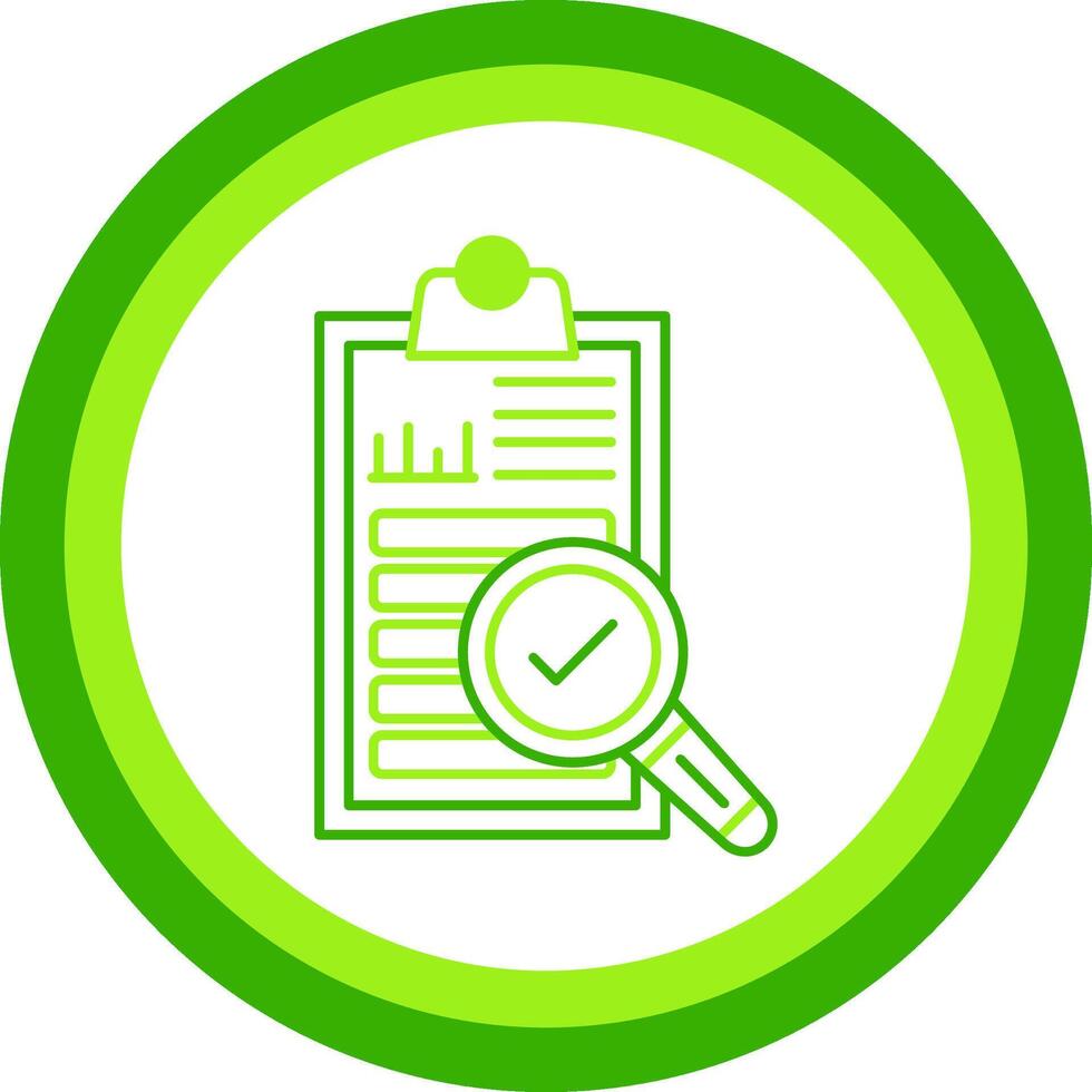 Auditing Green Tone Circle Icon vector