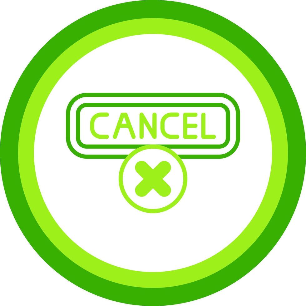 Cancel Green Tone Circle Icon vector