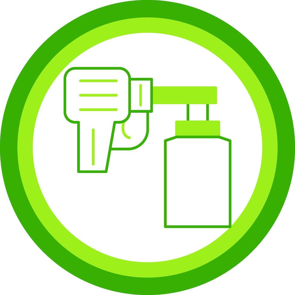 Paint Spray Green Tone Circle Icon vector