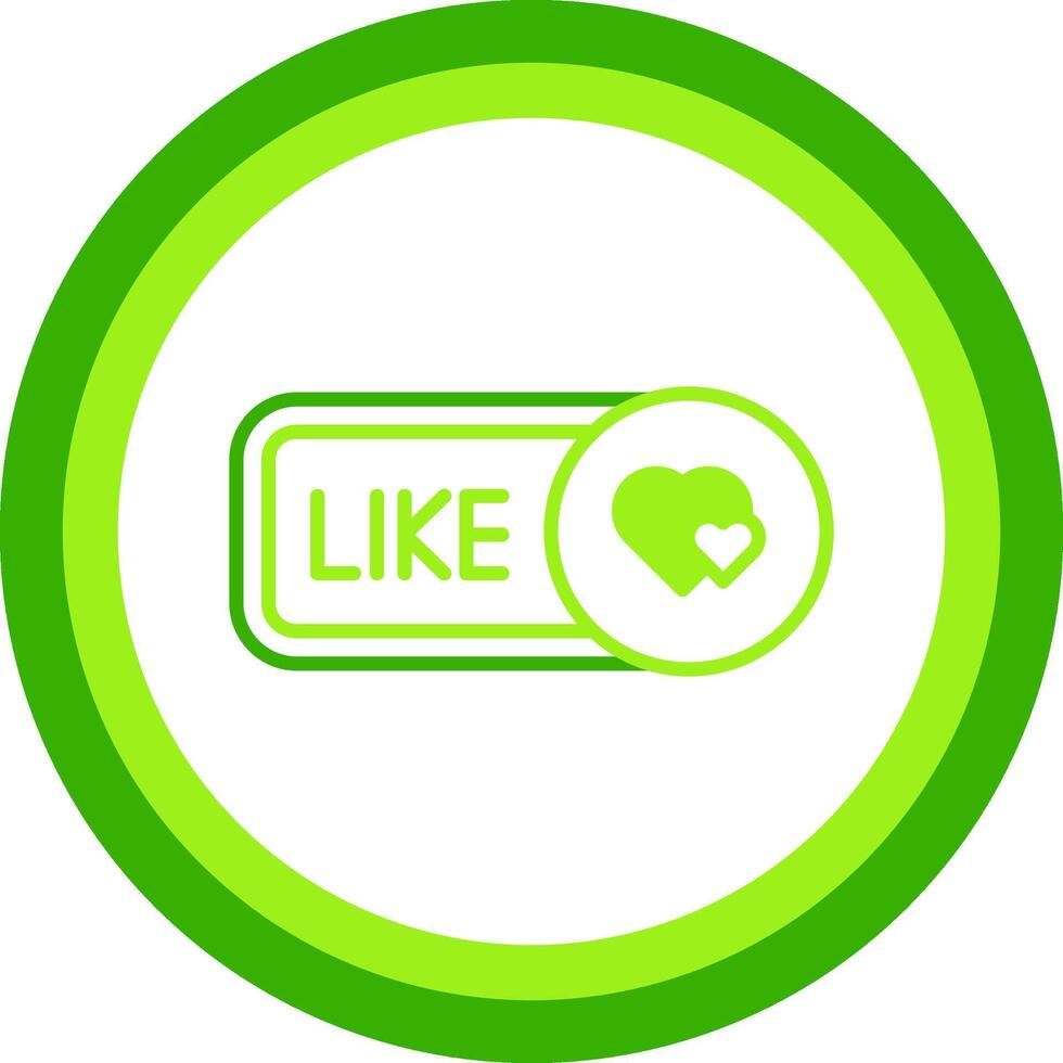 Like Green Tone Circle Icon vector