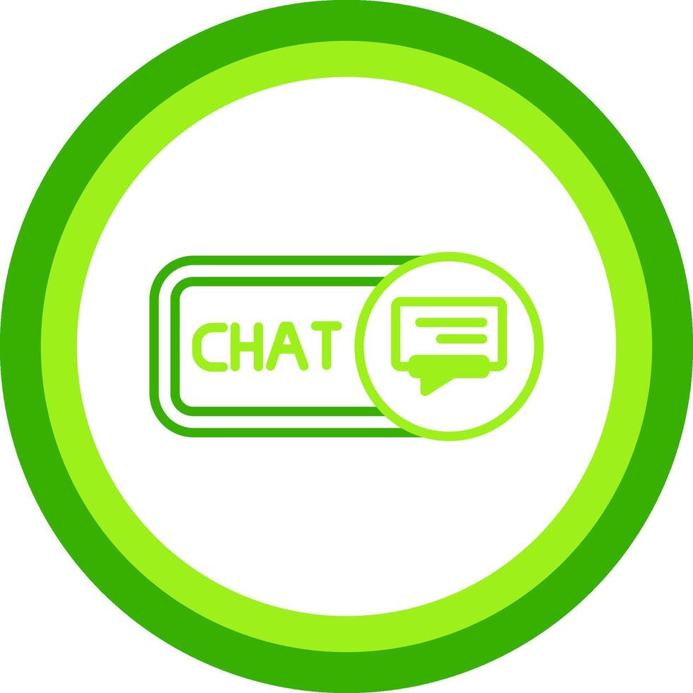 Chat Green Tone Circle Icon vector