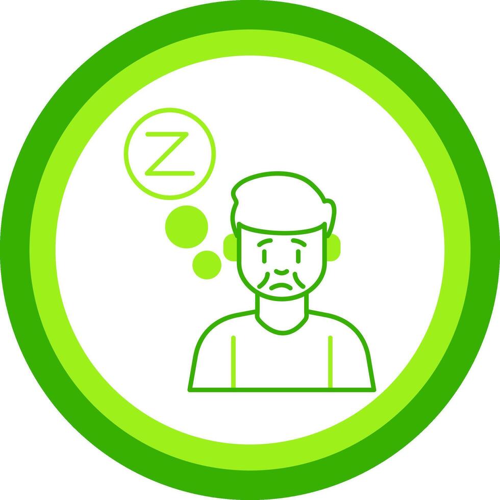 Insomnia Green Tone Circle Icon vector