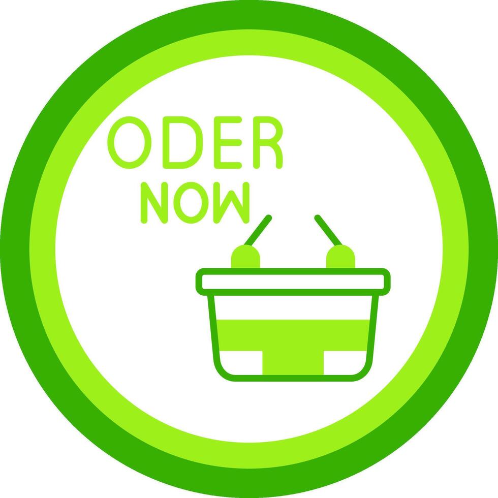 Order Now Green Tone Circle Icon vector